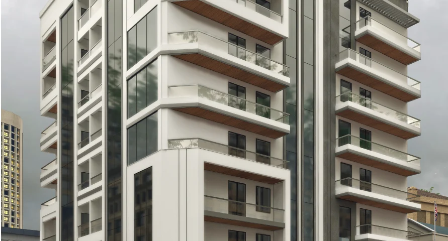 مبنى سكني وتجاري